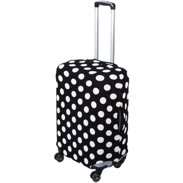 Trunk Cover, Black and White Polka Dots 26-28 Inch Suitcase Prote