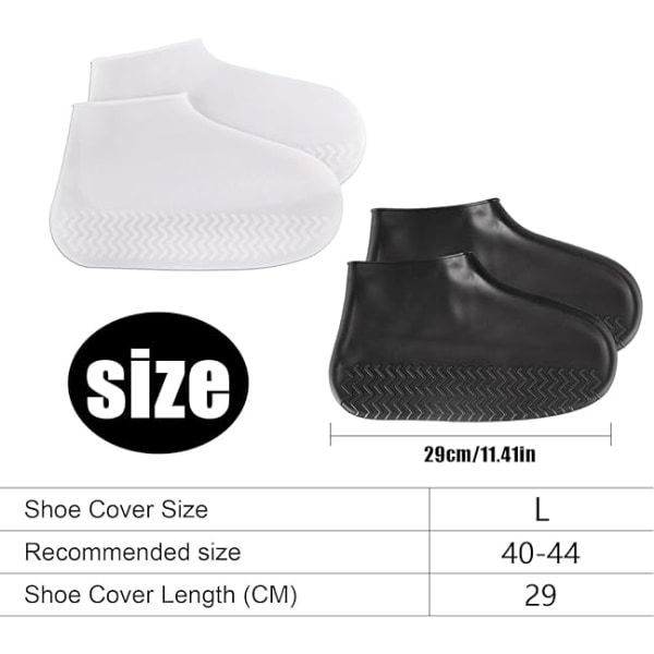 2 pairs of rain shoe covers length 29 cm, reusable and washable s