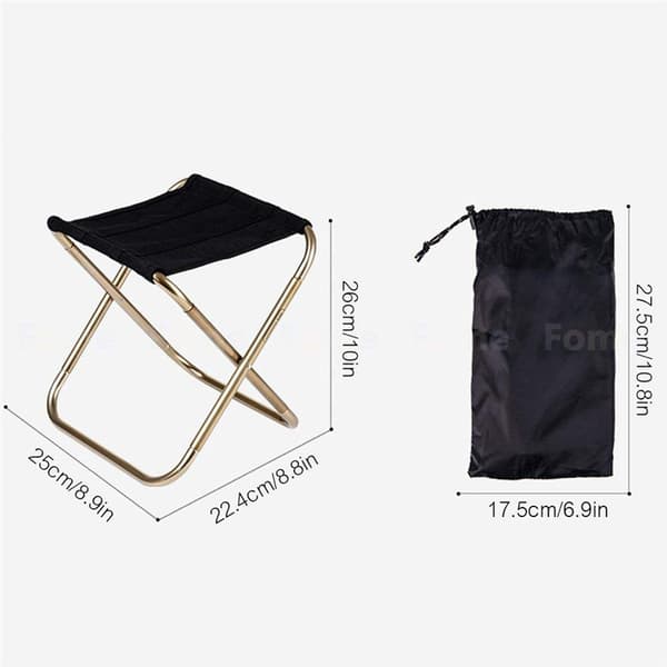 Mini Pall Camping Stol Fällbar Säte Bärbar Fällbar Ultra Lätt