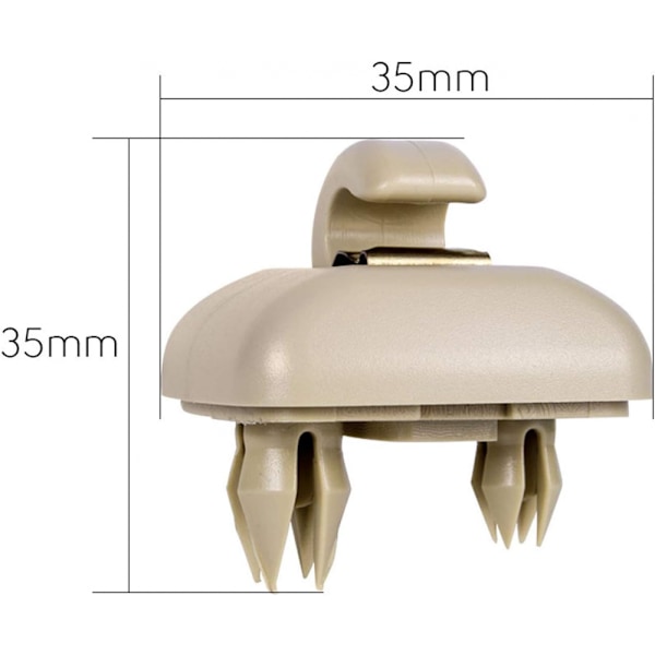 Passar till Audi A3 A7 B6 B7 B8 S4 S5 solskydds clips, beige