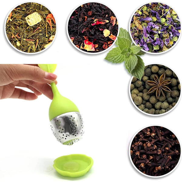 Teinfuser, 1 stk. silikoneteinfuser, tebladteinfuser, te