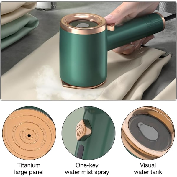 (Lyselilla) Mini foldejernet, foldbart dampstrygejern (med 50 ml