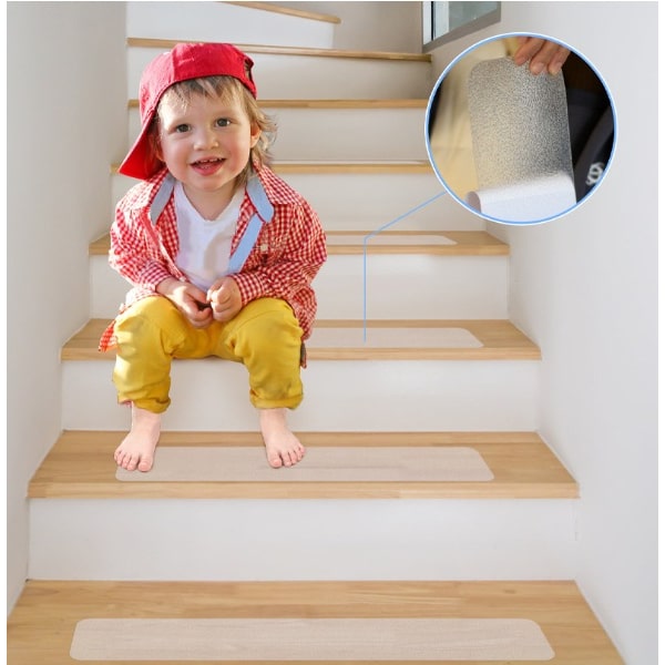Antislip-trappsteg 10 x 60 cm 15 st, transparent PEVA-antislip