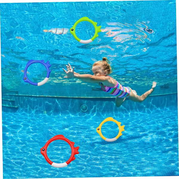 Dykningsleksaker fyra färger liten fiskring