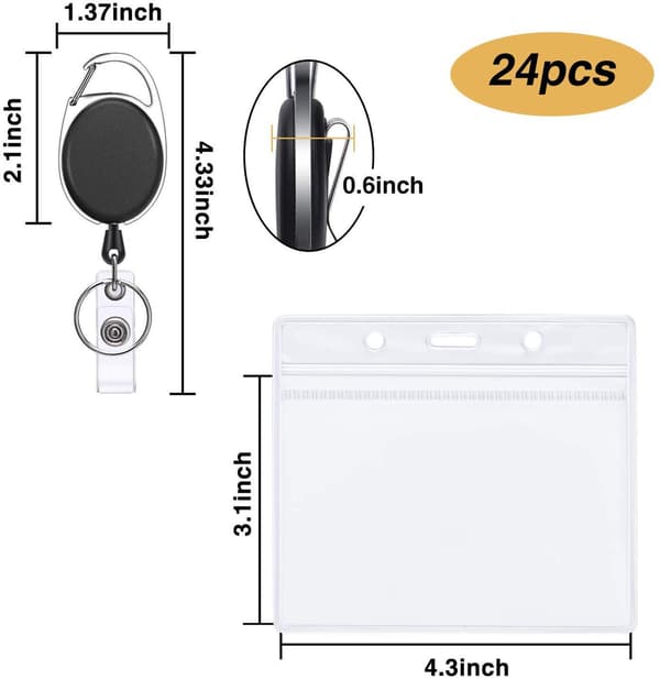 Märkeshållare (12-pack) - Transparent horisontell plastkort