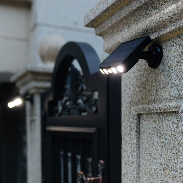 Utendørs solcellelampe solcellelys solcellebelysning vanntett utendørs