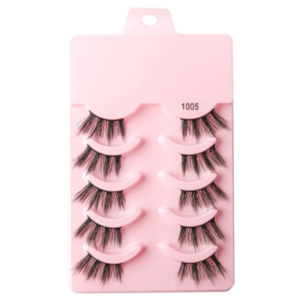 5 pairs Mink (1005) Black Cat style Mink eyelashes - one size