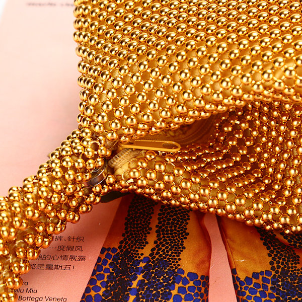 (Guld) Dame Clutches og Clutches, Chic Mini Perle Aften Ba
