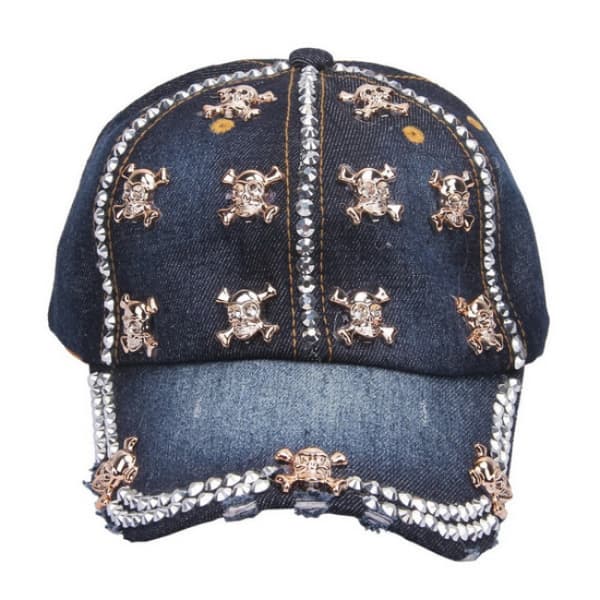 Strass Baseballkeps - Dödskalle, Cowboyhatt i