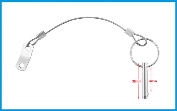 4-pack snabbförslutningsstift, 6,3 mm toppstiftdiameter, 51 mm total längd
