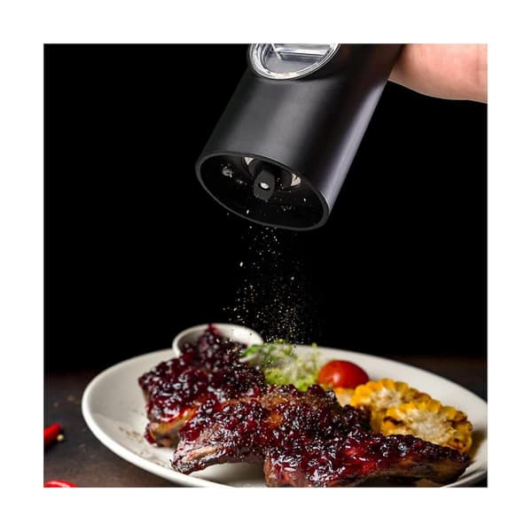 Elektrisk salt- och pepparkvarnset, batteridriven svart peppar