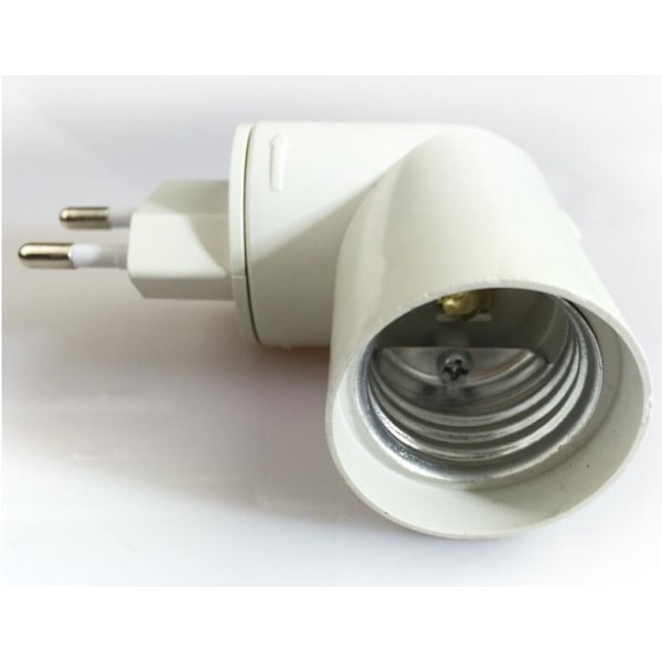 2 stk E27 Sokkel med Trådløs Bryter, E27 LED Pærebase, Plast