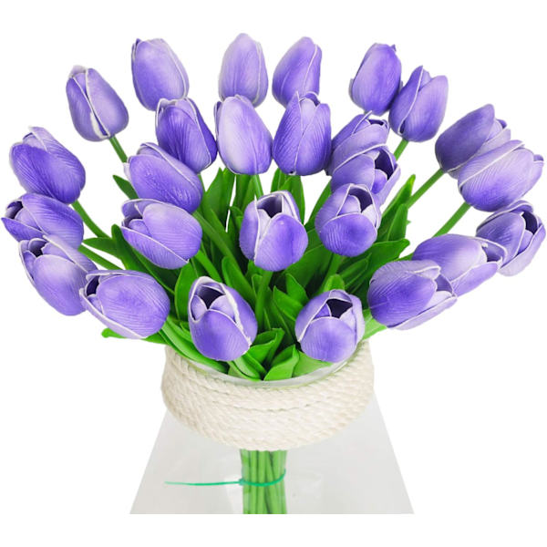 Lilla-10 kunstige blomst tulipaner kunstig blomst latex materi