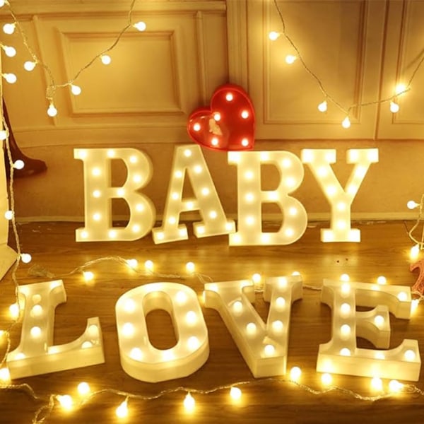 Bogstavet m Lighted Letters Illuminated Alphabet Lamp LED Letter