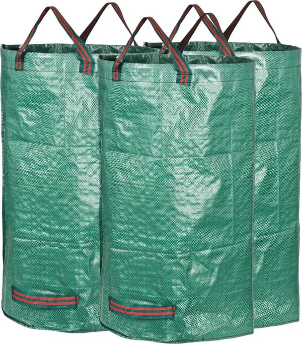 3 x 120 litran repeämätöntä puutarhajätesäkit