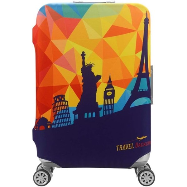 L World Travel Water Resistant Print Trolley Protective Cover for