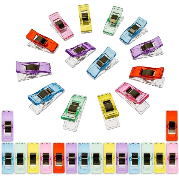 30-pack tygklämmor, ersättningsstift, symaskinstillbehör