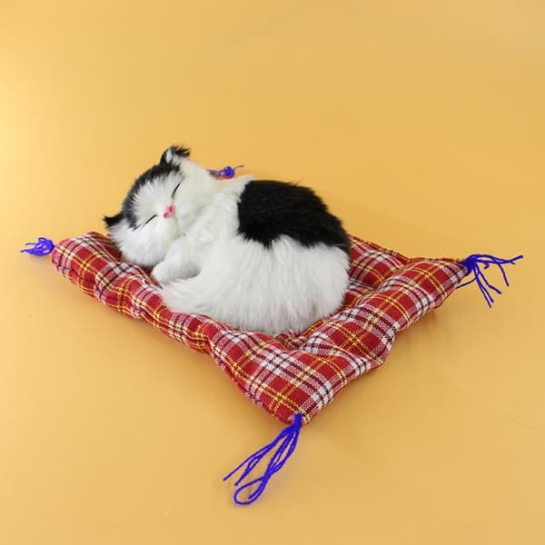 Værelsesdekoration (sort katte-lur) 17 cm simulation dyr sød kat