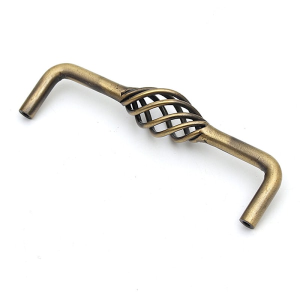 Set med 4 antikke Inconel skuffhåndtak for kommoddører - bronse/