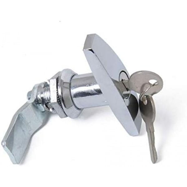 1 st T-handtag lås med nyckel, aluminiumlegering släpvagnsdörrlås T H