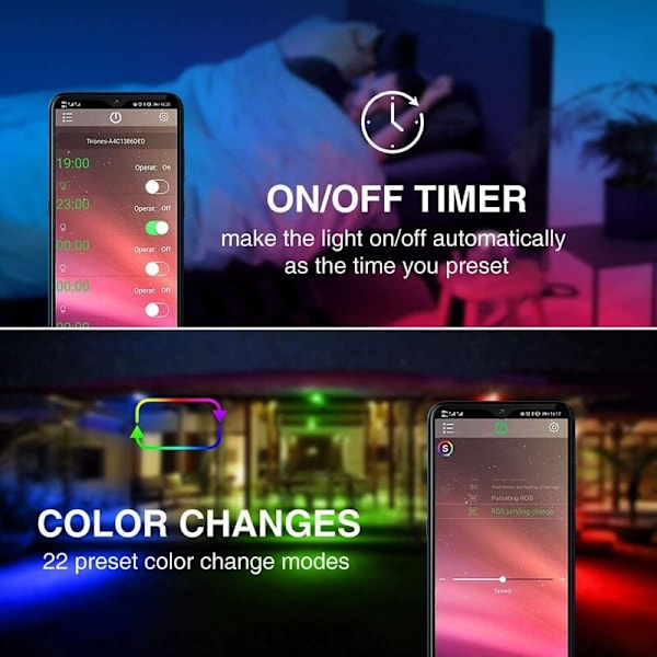 RGB LED-flomlys 25W utendørs RGBW-farge Bluetooth APP-fjernkontroll C
