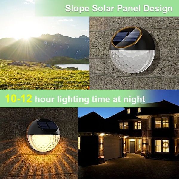 4-pack LED solcellslampor för utomhusbruk IP65 vattentät dekorativ W