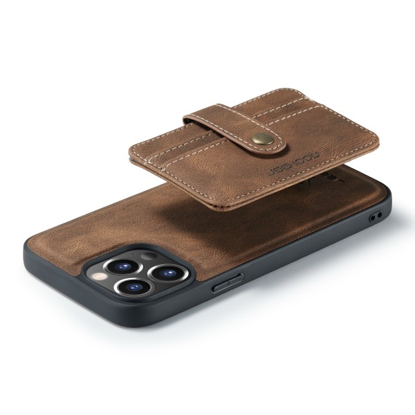 (Brun) Kompatibel med iPhone15ProMax telefoncover, magnetisk RFID