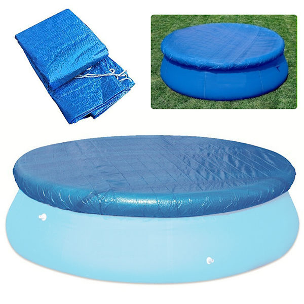 183 cm rund poolskydd med elastiskt band, poolskydd