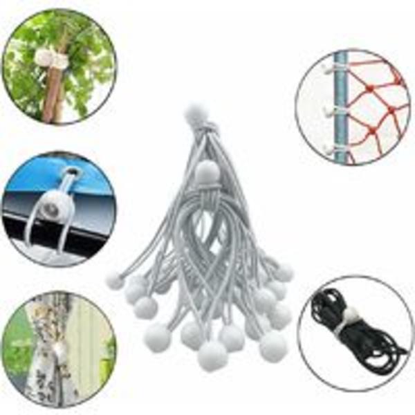Elastisk spænder, elastisk bungee, 30 stk. presenningspænder