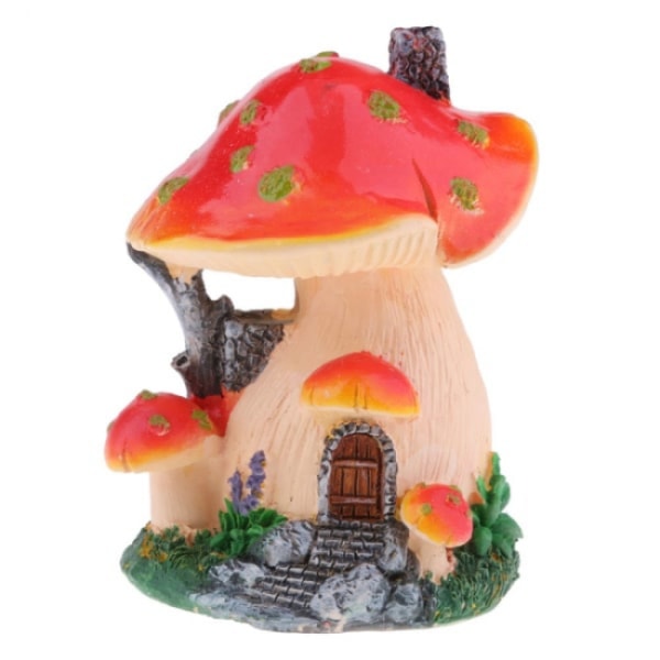 mushroom fairy house statue miniature fairy garden terrarium new