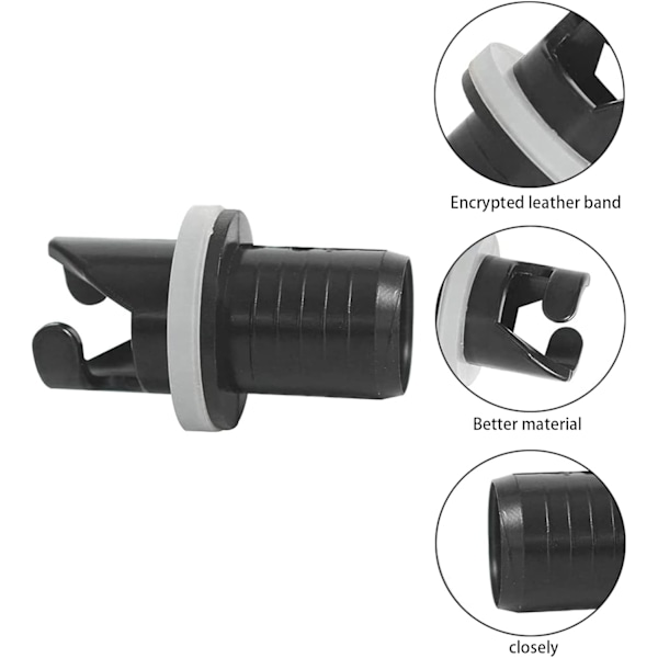 Båd Fodpumpe Slange Adapter H-R Ventil Adapter 2 Stykker Oppustelig