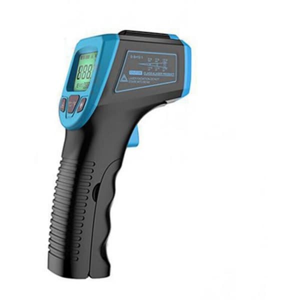 Blå infrarød termometer, berøringsfri digital lasertemperatur