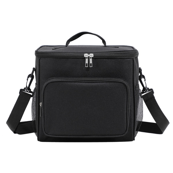 1pc Insulated Lunch Bag Cooler Bag BLACK - high quality Black