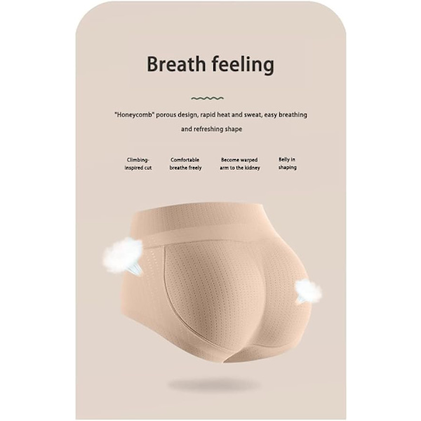 2PCS Push Up Butt Underwear, Slankende Tummy Control Panties, Shapewear Midje Skulpturering Usynlig Polstret Forming Shorts