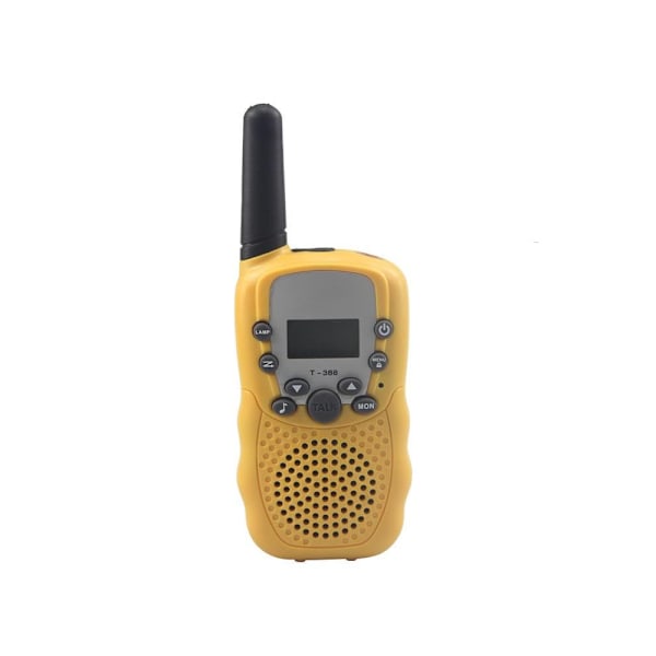 1 par RT388 Walkie Talkie for Kids, Remote Walkie Talkie, Leke Gaver til 4-12 år gamle, Camping, Utendørs Spion Eventyr Gul