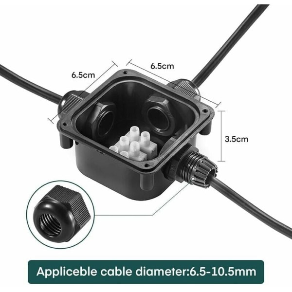Koblingsboks, 10 stk koblingsboks, vanntette kontakter, utendørs