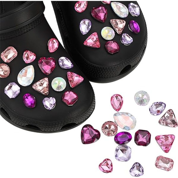 28 kpl kenkäkorut, (04) Crystal Diamond kenkäkoristekorut