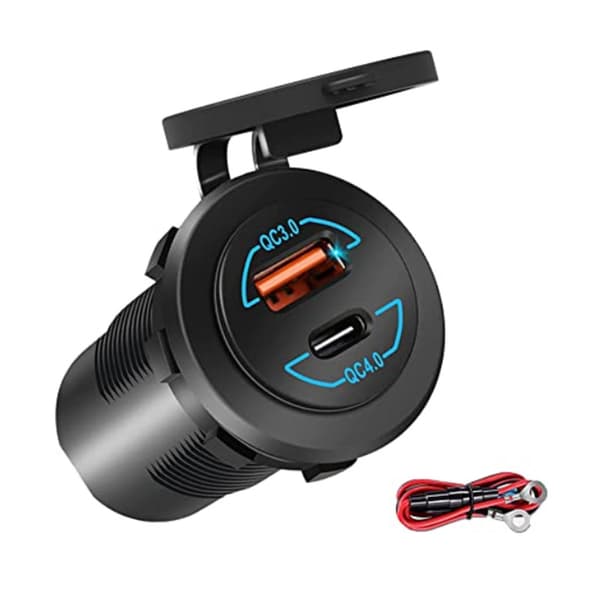 Hurtiglader 4.0 PD QC 3.0 USB-billader USB-kontakt Hurtiglader