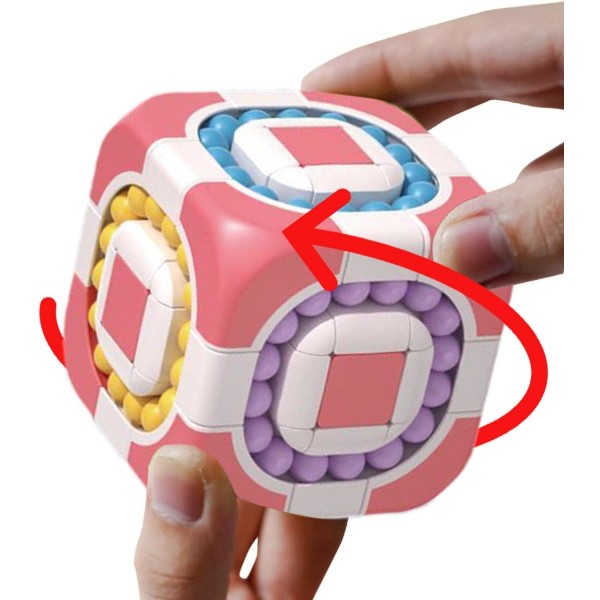 Magic Bean Cube, Magic Bean Pyörivä palapelikuutio Fidget Toy Spinne