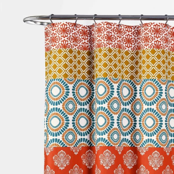 180*180cm Boho Stribet Farverigt Fedt Design