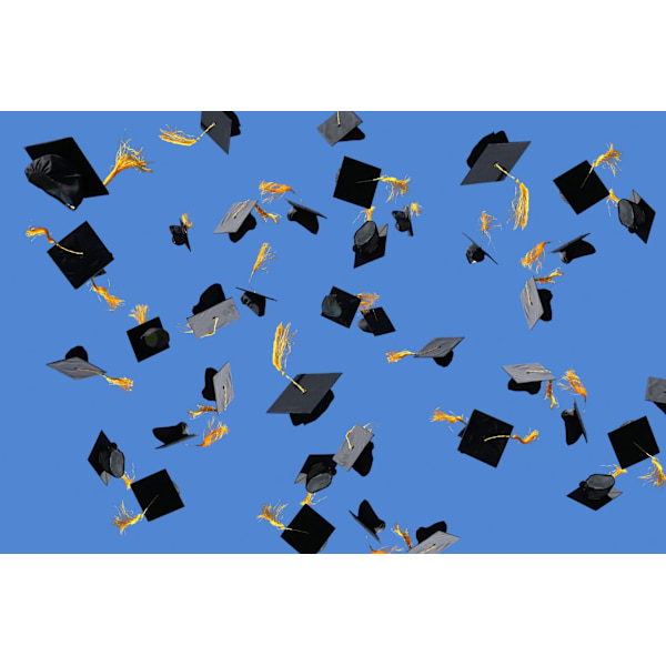 Sininen valmistujaishattu aikuisille, jossa on 2023-riipus, Bachelor Hat Grad