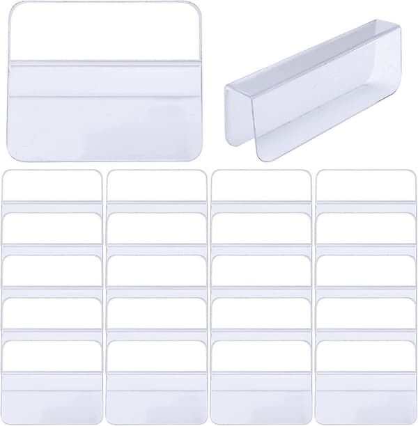 100 stk. plastik ørestikadapter, klar pvc plastik smykkekort, e