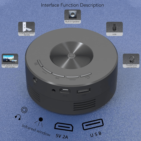 Minibilledprojektor til børn, multifunktionel mobiltelefon, samme po