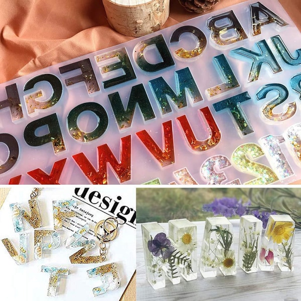 280Pcs Silikonalfabet Resin Mold Kit, Bokstav Nummer Epoksy Resin