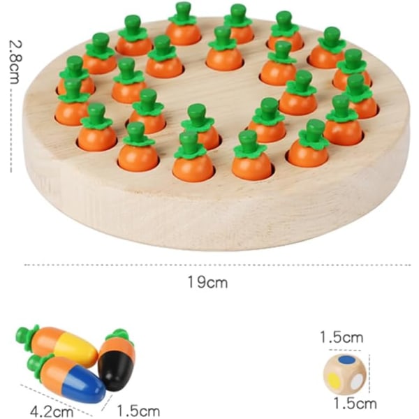 Spil for børn 3 år, Hukommelseskak (gulerod), brætspil