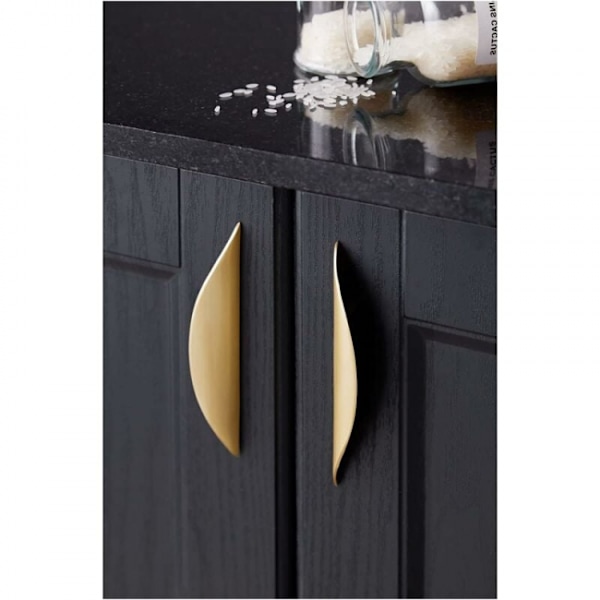 2PCS Gyllene Möbelhandtag - Guld Möbelhandtag Zinklegering H