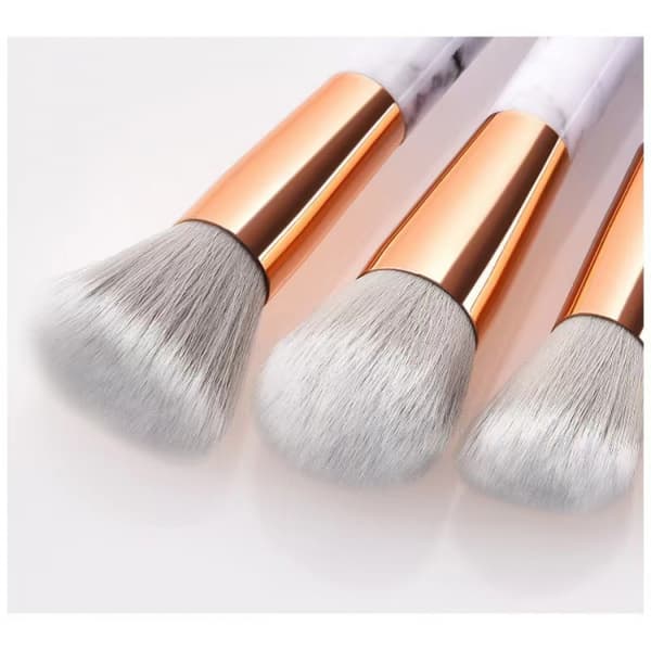 6 hvide børster Patie-Minerals Make-up børstesæt