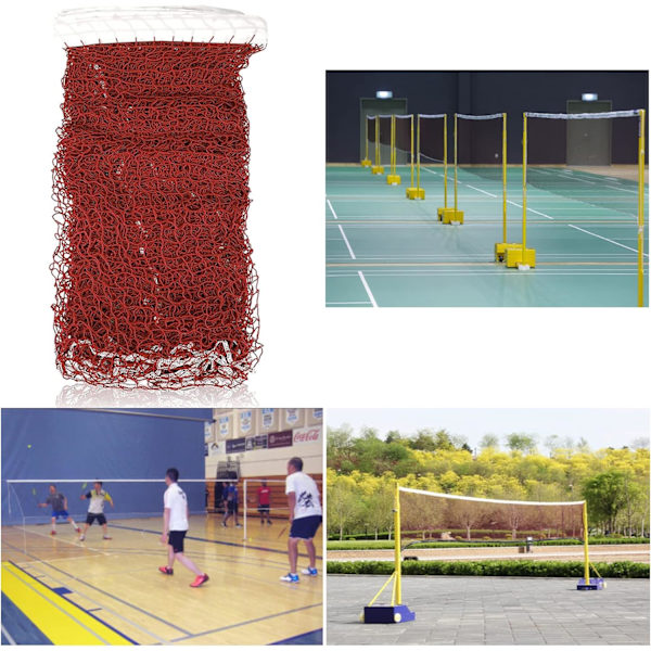 Hopfällbart badmintonnät, bärbart badmintonnät, 610 x 76 cm volleybollnät