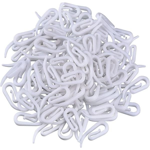 200 st 28 x 12 mm gardinkrokpaket plastgardinkrokar gardin