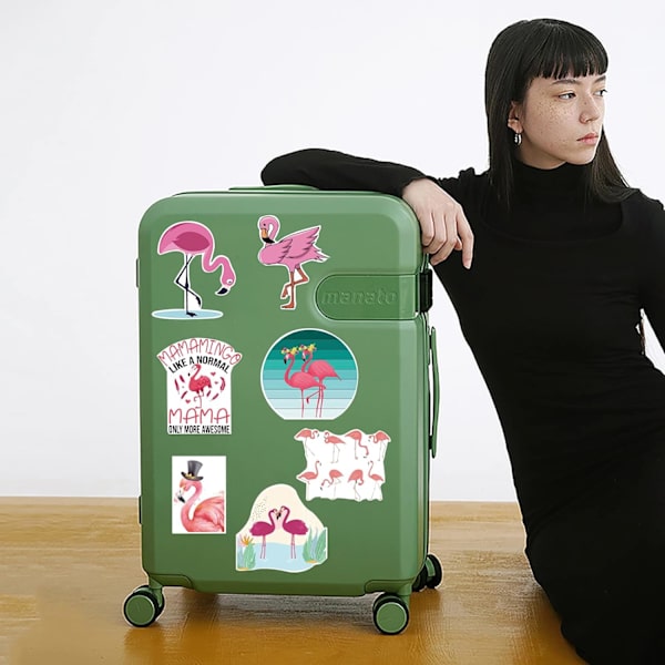 50 kappaletta Flamingo-tarroja, Flamingo-tarroja, Moottoripyörän tarroja
